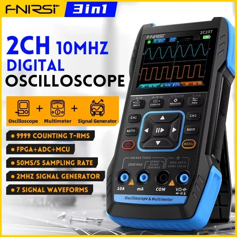 Fnirsi Digital Oscilloscope Handheld - جهاز قياس رقمي محمول FNIRSI 2C23T