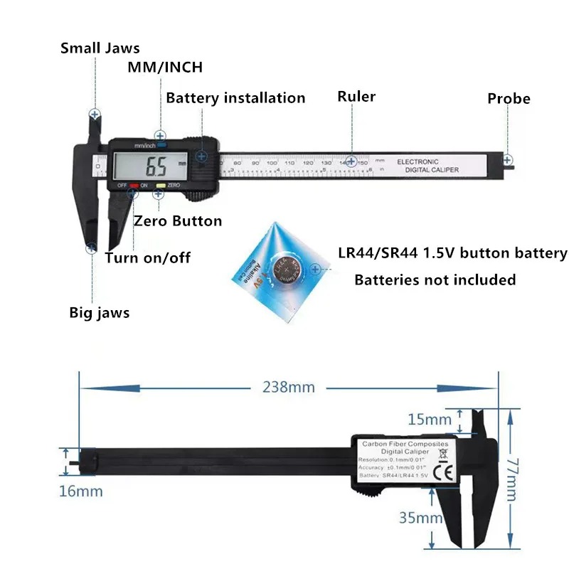 150 مللي متر 100 مللي متر الإل - مراجعة Digital Caliper 150Mm Stainless Steel وسعره