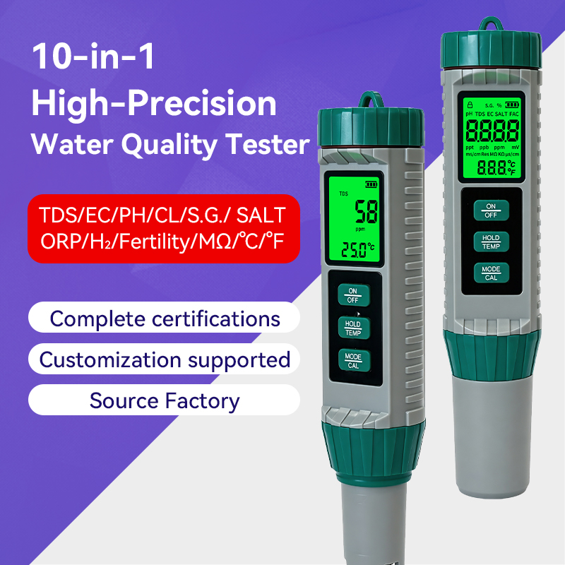 جهاز قياس جديد 10 في 1 لقياس د - مراجعة Ph Meter Digital Water Tester وسعره
