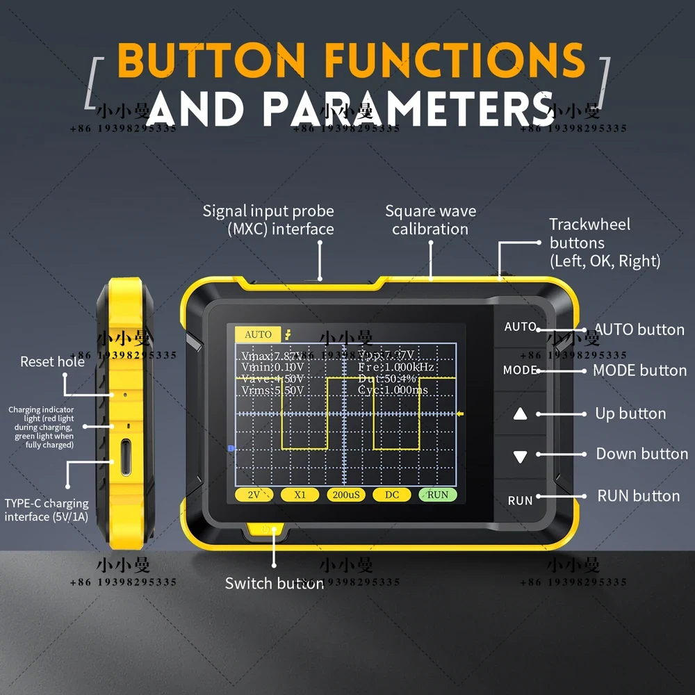 جهاز قياس الإشارة الرقمي المحم - مراجعة Fnirsi Digital Oscilloscope Handheld وسعره