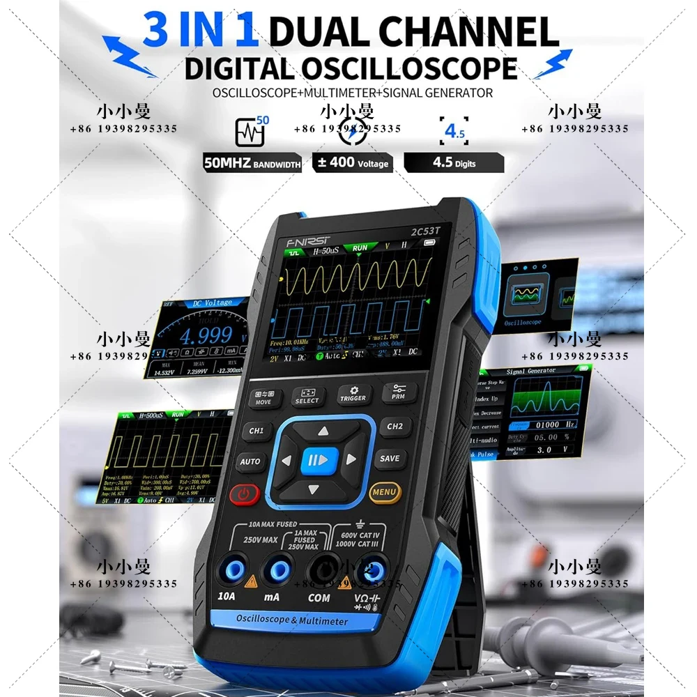 جهاز قياس الإشارة المحمول FNIR - مراجعة Fnirsi Digital Oscilloscope Handheld وسعره