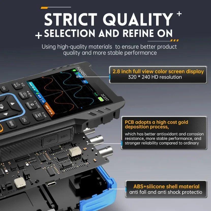 جهاز قياس رقمي محمول FNIRSI 2C - مراجعة Fnirsi Digital Oscilloscope Handheld وسعره